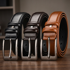 Cinturón Casual de Cuero Vacuno para Hombre con Orificios, 3.3cm de Ancho, Fábrica LQbelt, Logotipo Personalizado, Cuero de 138 Granos - Product Image 5