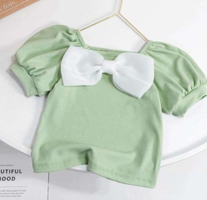 T-shirt pour filles d'automne, style vintage, manches courtes, manches régulières, polyester/coton respirant et écologique pour enfants - Product Image 6