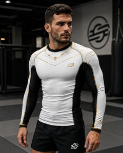 Rashguard personnalisé MMA BJJ pour hommes, manches longues, compression, sublimation, grappling, Jiu Jitsu, OEM, marque privée - Product Image 5
