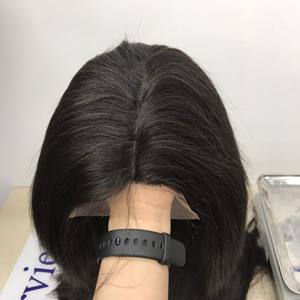 Peluca de cabello humano vietnamita virgen alineada con cutícula caliente sin procesar 100% Peluca de encaje completo onda profunda onda Natural transparente - Product Image 1