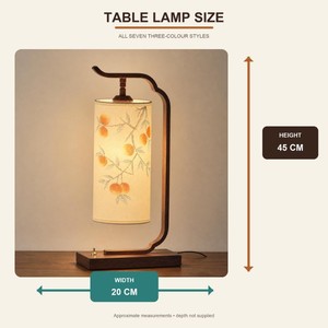 Increíble Lámpara de Mesa de Madera con Pantalla con Patrón de Bambú, Forma Rectangular, Decoración de Iluminación de Estilo Industrial - Product Image 2