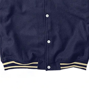 Custom Autumn Winter Striped Embroidery Patches Leather Sleeves Wool <b>Mens</b> Vintage Baseball Letterman Varsity Jackets For <b>Men</b> - Product Image 4