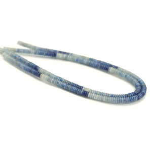 Perles plates en opale bleue naturelle ombrée |   Perles de pierre d'opale lisse |   Fil de 15 pouces |   Fournitures de fabrication de bijoux en gros - Product Image 4