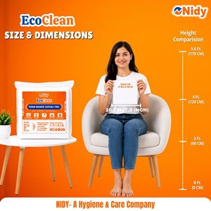 ผ้าเช็ดทำความสะอาดแบบใช้แล้วทิ้ง Nidy EcoClean ขนาด 20x20 ซม. เนื้อนุ่ม ไม่เป็นขุย ป้องกันการแพ้ กันน้ำ สำหรับร้านเสริมสวย สปา โรงพยาบาล การเดินทาง - Product Image 4