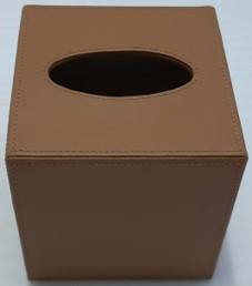 Caja de pañuelos de cuero con tela de red transpirable - Product Image 2