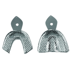 Plateau d'empreinte en acier inoxydable massif, instruments chirurgicaux réutilisables pour la chirurgie dentaire, haute qualité, certifié CE, manuel - Product Image 3