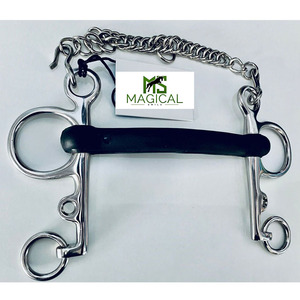 Mors à cheval sur mesure de haute qualité, mors Pelham en caoutchouc, mors en acier inoxydable, toutes tailles disponibles en stock - Product Image 4