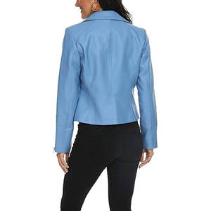 Veste en cuir de vachette 100% de haute qualité pour femmes, nouveau tissu élégant, vente en gros de vestes en cuir pour femmes - Product Image 2