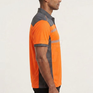 Chemise de travail pour homme, polo à manches courtes, uniforme de travail, tissu respirant, chemise de travail pour travaux en extérieur - Product Image 5