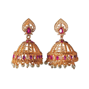 Jimikki Kammal Design Fashion Casual Alloy with Gold Plating Drop Earrings - Product Image 1