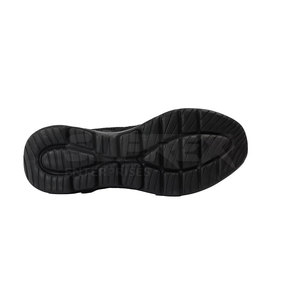 2026 Low MOQ Comfortable Breathable Black Knitted Casual Shoes with <b>Adjustable</b> <b>Strap</b> Lightweight Rubber Sole All Seasons Use - Product Image 5