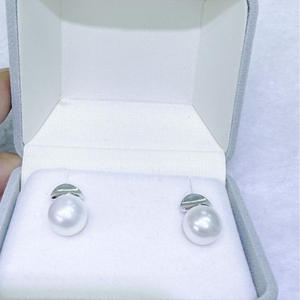 Exquisite Light Luxury Women's 8.5-9mm Round Freshwater <b>Pearl</b> <b>Earrings</b> Almost Flawless with Pure <b>Silver</b> Accents - Product Image 4