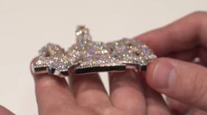 CONCEPTION Christian Grand Pendentif Aigle Personnalisé Moissanite VVS Argent 925 Or 14 carats Bicolore Bijoux Hip Hop pour Hommes Femmes - Product Image 2