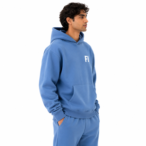 Heavyweight Hoodies <b>Thick</b> <b>Fleece</b> Cotton Sweatshirts Pullover Streetwear Slim Fit Casual Tracksuit Jogger Set Wholesale Supplier - Product Image 2