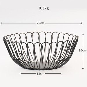 Decorative Metal Wire Fruit <b>Basket</b> Bowl for Kitchen Countertop Modern Open Design Fruit Snack Storage Organizer - Product Image 3