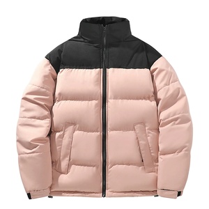 Men's Designer Quilted Puffer <b>Jacket</b> for Winter Custom Green Polyester <b>Waterproof</b> Bubble <b>Padded</b> Stand Coat Thin Thickness for - Product Image 4