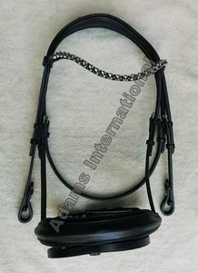 Brida de cuero para caballo de alta calidad con cómoda y suave almohadilla acolchada para la cabeza y la nariz, mayorista - Product Image 2