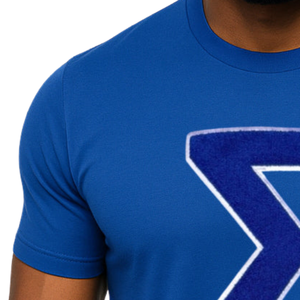 Camiseta de Chenilla Phi Beta Sigma Big Sigma Azul para Hombre, Camiseta con Letras Griegas, Ropa de Fraternidad Premium, Manga Corta, Corte Clásico - Product Image 3