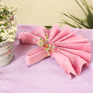 แหวนผ้าเช็ดปากทำมือแหวนผ้าเช็ดปากแฟนซีลูกปัดคริสต์มาส - Product Image 5