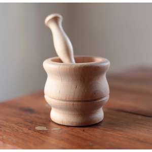 Mortier et pilon en bois massif, outil de cuisine manuel, écologique, pour le broyage traditionnel des herbes et des épices 76 - Product Image 5