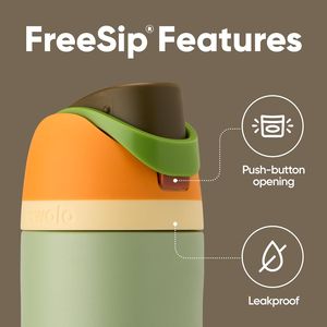 Borraccia Sportiva FreeSip in Acciaio Inox Isolato Senza BPA con Cannuccia per Viaggi - Product Image 1
