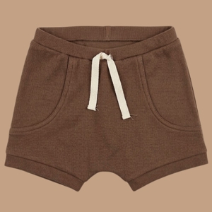 <b>Cot</b> & Candy Organic Short Sleeve Bodysuit with Drawstring Shorts for Summer-Chocolate Color - Product Image 4