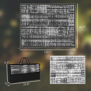 Tappeto LED Reversibile per Esterni, Giardino, Terrazza, Picnic, Spiaggia 10 X 8 con Borsa per il Trasporto e Picchetti da Terra - Product Image 3