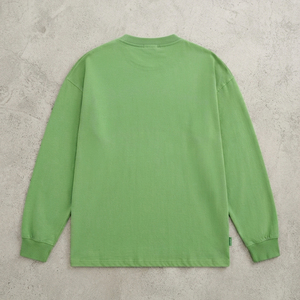 Camiseta de manga larga para hombre con estampado puff, de algodón grueso, hombros caídos, estilo oversize, casual, streetwear, cuello redondo, ajuste holgado, con estampado puff. - Product Image 2