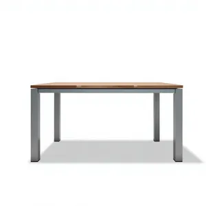 Mesa de Comedor Rectangular Moderna de Madera con Patas de Metal, Diseño Estable para Muebles de Hogar, 6 Plazas, Estilo Minimalista - Product Image 2
