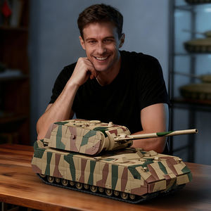 Bloques de Construcción de Modelo de Tanque Pesado Militar Creativo de la Segunda Guerra Mundial, 2688 Piezas, Escala 1:28, Vehículo Militar, Modelo de Ladrillos para Armar, Juguete para Niños - Product Image 4