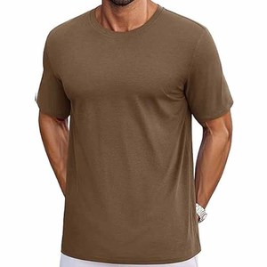 T-shirts pour hommes de haute qualité en gros, respirants, écologiques, anti-rétrécissement, à manches courtes, 100% coton tricoté, personnalisables - Product Image 6