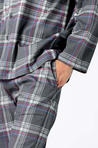 <b>Men's</b> Knitted 100% Cotton Breathable Long Sleeve Casual Solid Pattern Everyday <b>Pajama</b> <b>Set</b> - Product Image 5
