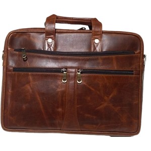Genuine Leather Sleeve Cover Laptop <b>Case</b> Office Work Business Traveling Messenger Premium Leather Laptops Bag Sleeve - Product Image 1
