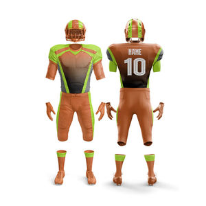 Uniformes de football américain pour hommes de qualité supérieure, personnalisés, 100% polyester, maillot à manches courtes, pantalon assorti, style haut de gamme pour le sport - Product Image 1