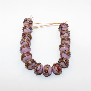 Cuentas de Vidrio Hechas a Mano de 12 mm para Decoración de Pasteles de Boda, Cuentas Redondas de Cristal Multicolores Rosas para Hacer Joyería y Pulseras - Product Image 3