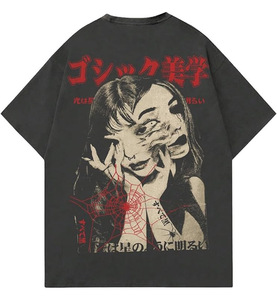 Camiseta de Manga Corta, Ajuste Holgado, 100% Algodón Blanco, Tejido Transpirable, con Estampado Gráfico Personalizado, Promoción - Product Image 1