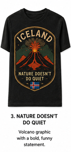 คอลเลกชันเสื้อยืดลายกราฟิกท่องเที่ยวไอซ์แลนด์สไตล์วินเทจ – เสื้อยืดผจญภัยสไตล์นอร์ดิกแบบเรโทร ดีไซน์คอกลม - Product Image 5