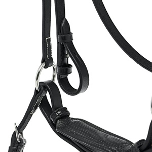 Brida anatómica de cuero inglés de alta calidad perforada con cristales Swarovski bellamente decorados para caballos de exhibición - Product Image 5