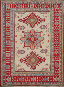 Kazak style Hand Knotted Persian blue White Multicolor <b>Wool</b> Eco-Friendly Anti-Slip Area Rug Pattern Medium Pile for Living Room - Product Image 2