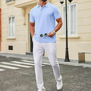 Camisetas Polo Clásicas para Hombre, Manga Corta, Algodón Piqué, Camisetas Polo Casuales de Verano, Camisa de Golf a la Moda, Cómoda, Suave y Ligera - Product Image 5