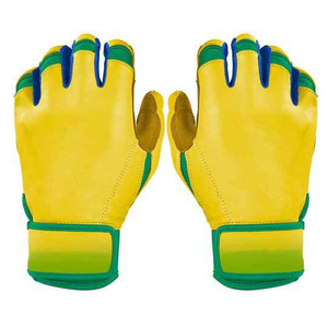 Breathable Lightweight Durable Leather Baseball Batting Gloves Right/Left Training <b>Hook</b> Loop Closure High Quality New Model Made - Product Image 6