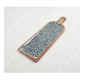 Tabla de servir de madera con patrón de mármol, tabla de cortar reutilizable, fácil de limpiar, tabla de cortar para cocina - Product Image 4
