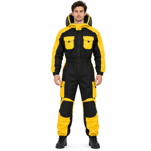 Combinaison d'apiculture avec voile de protection, haute qualité, ventilée, maille 3 couches, bande réfléchissante, fermeture éclair frontale, poignets élastiques, vêtement de travail - Product Image 2