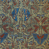 Kain Batik Tulis Katun Buatan Tangan Indonesia dengan Motif Sirgunggu Tradisional, Pewarna Alami Indigo, Tekstil Warna Bumi