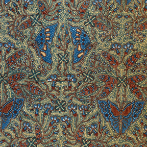 Handcrafted Indonesian Hand Drawn <b>Batik</b> Tulis Cotton Fabric Traditional Sirgunggu Motif Natural Dyes Indigo Earth Tone Textile - Product Image 2