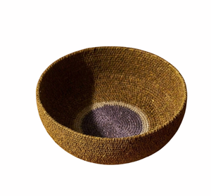Cuenco redondo de mimbre duradero para almacenamiento, para mesa de comedor, cuenco decorativo apilable para mesa. - Product Image 2