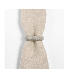 Ronds de serviette en marbre blanc, luxueux, faits à la main, créatifs, en marbre naturel, lot de 4, élégants - Product Image 5