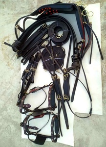 <b>Leather</b> Horse <b>Harness</b> Set Safe Racing Riding Gear Comfortable Racing Horse <b>Harness</b> Set Premium <b>Leather</b> horse <b>harness</b> set - Product Image 3