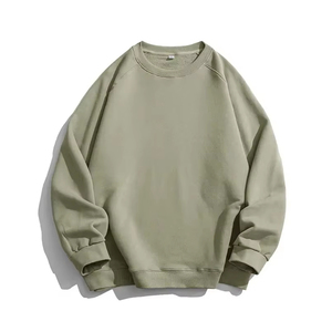 Sudadera de Cuello Redondo para Mujer, 100% Algodón, Tejido de Punto, Color Sólido, Otoño, Corte Regular, Manga Larga, Anti-Pilling, Bordado Frontal - Product Image 1
