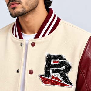 Blouson universitaire de cheerleading en coton personnalisé, confortable et tendance, nouvelle collection de streetwear de marque en gros avec services OEM ODM - Product Image 6